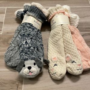 Four pair slipper socks